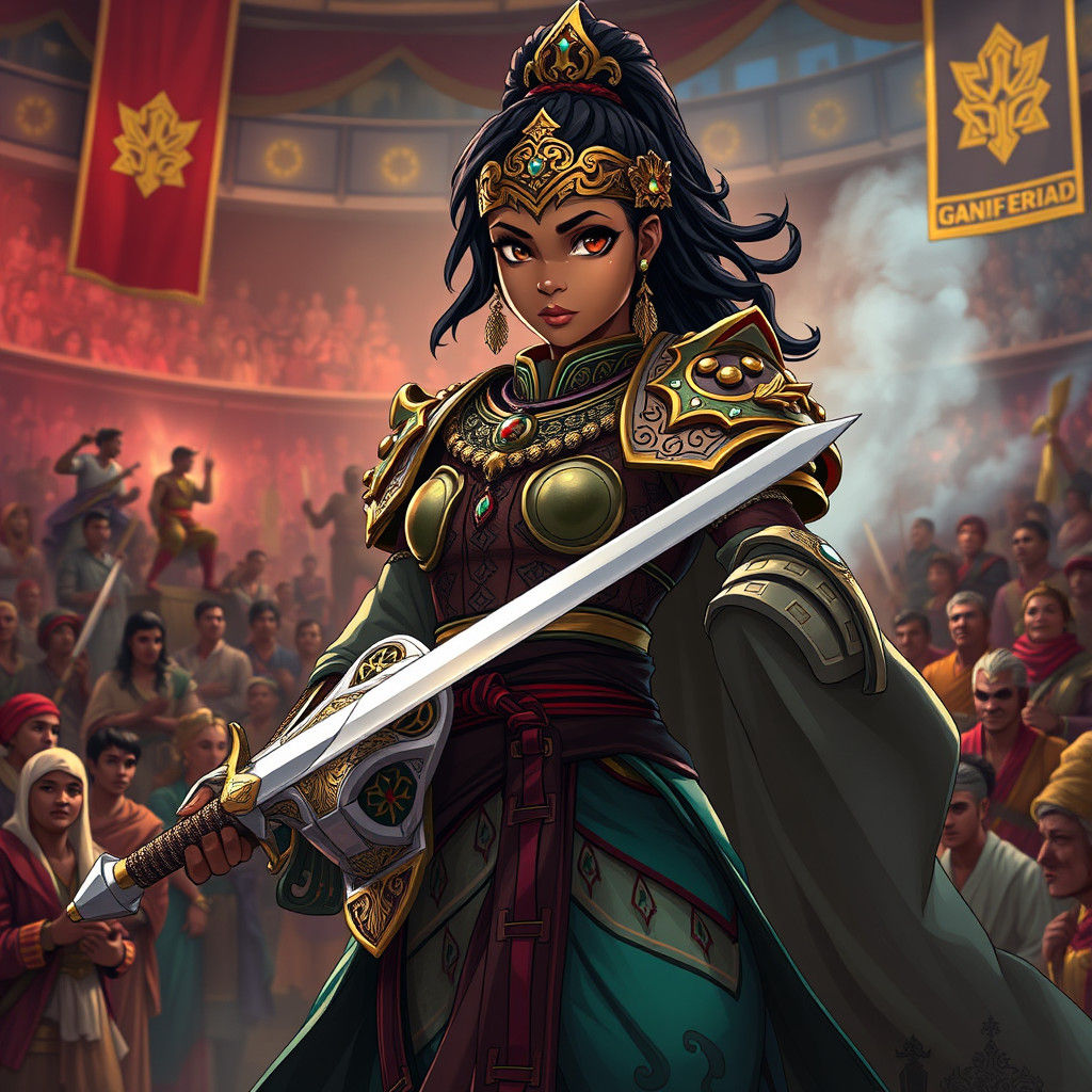 Nigerian Girl Warrior: Manga-Inspired Fighting Tournament Tr...