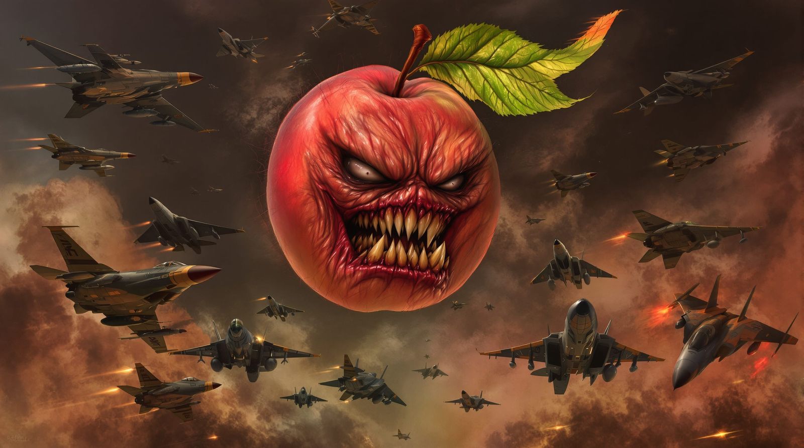 Raging Fanged Peach Attacked by Fighter Jets