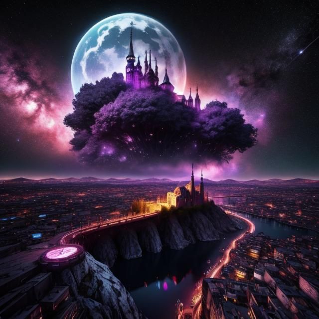 City in Serbia with Cosmic Purple Tint