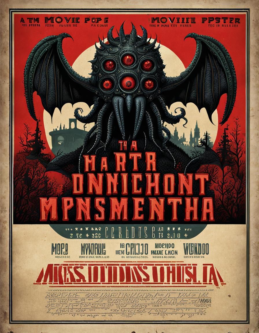 Lovecraftian Horror Movie Poster