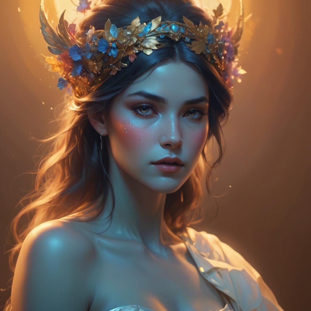 Goddess of Art: Hyperdetailed Portrait