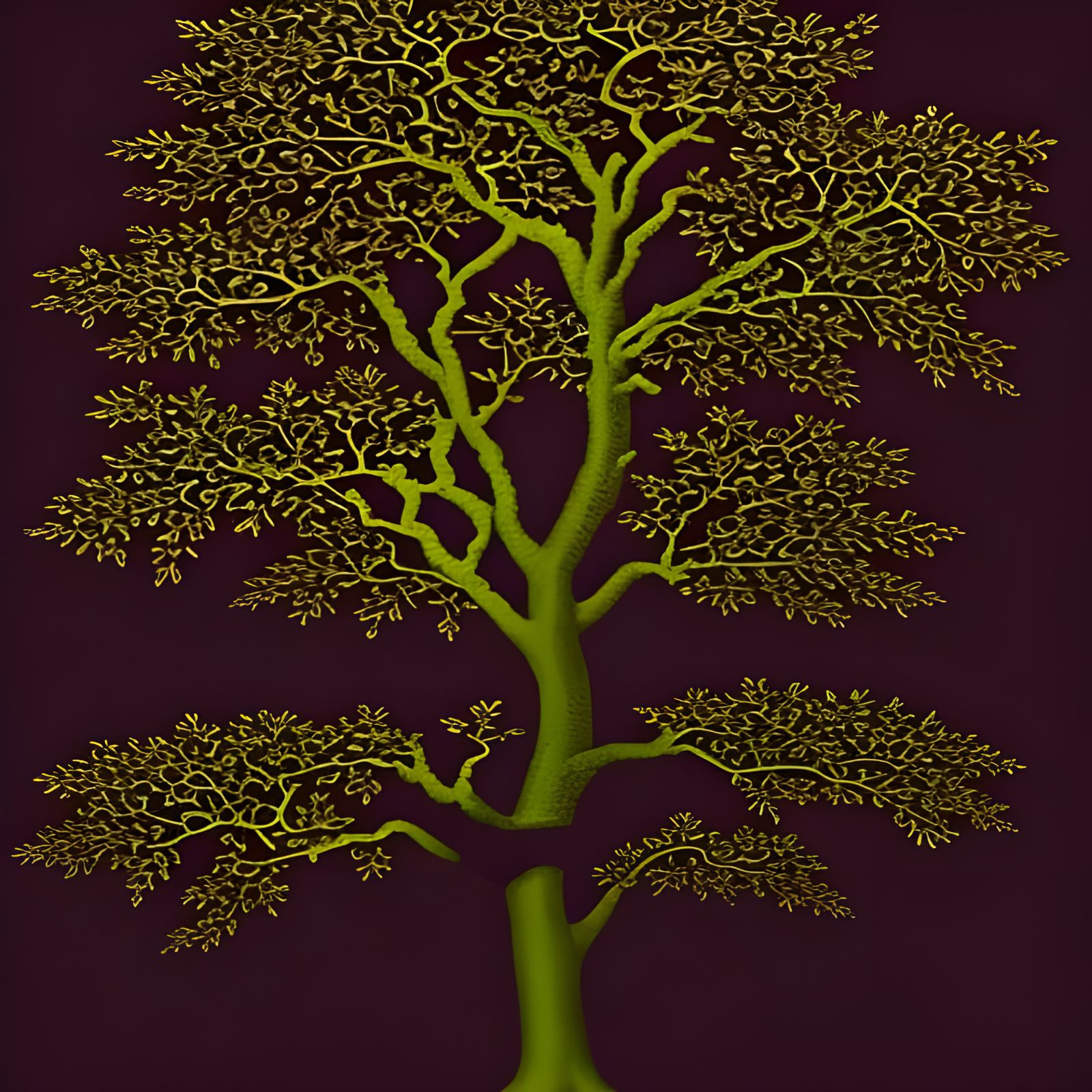 Magical Glowing Tree of Life in Mystical Forest