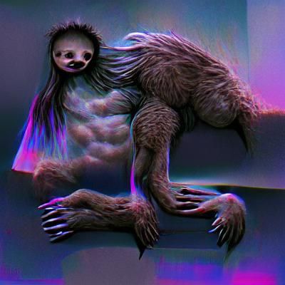 Vicious Weresloth Monster in the Night