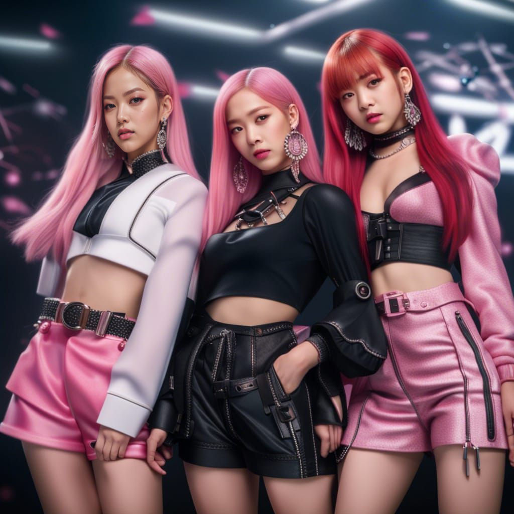 Hyperrealistic Portrait of Blackpink in High Definition