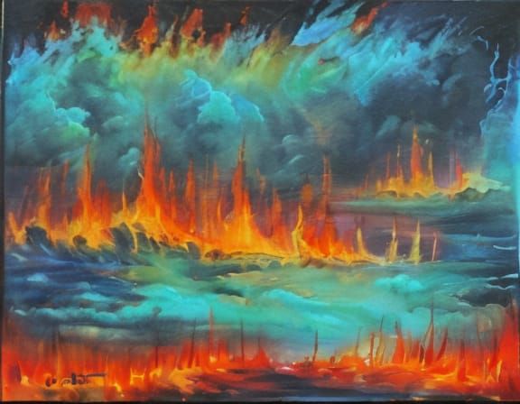 Blurred Fire: An Ethereal Vision of Holiness