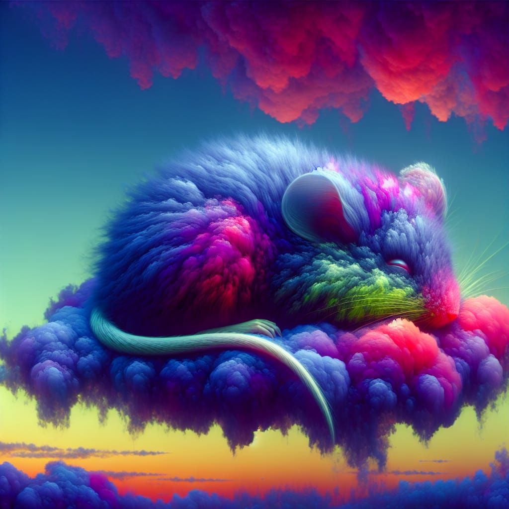 Psychedelic cloud mouse…🐭😁