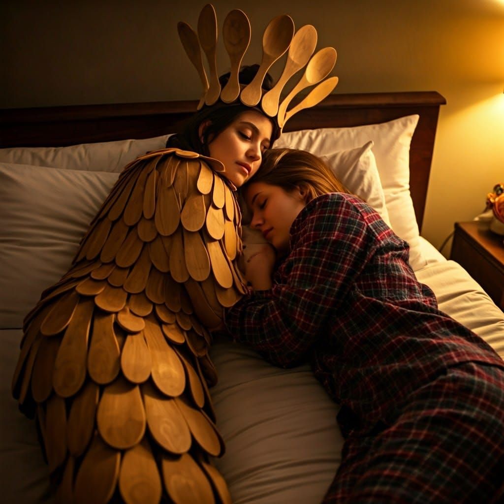 Cozy Spoon Pajamas: Women Sleeping Peacefully