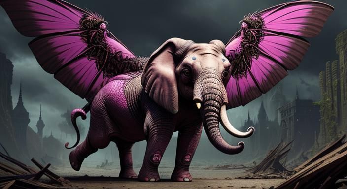 Grotesque Caterpillar Monster Attacks in Dystopian Fantasy