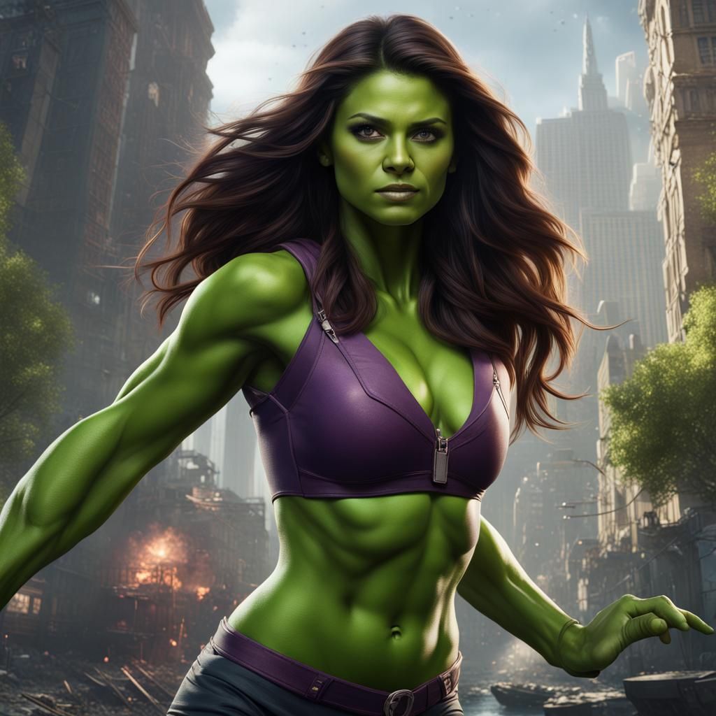Nina Dobrev as She Hulk.