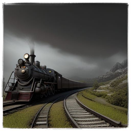 Fantastical Train Concept Art in Deep Color