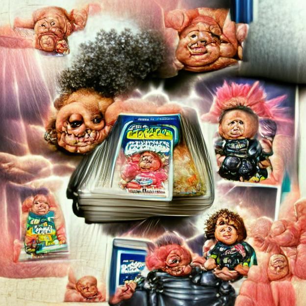 Garbage Pail Kids Style Digital Art