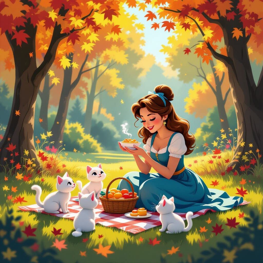 Disney Princess Picnic Hijinks with Spectral Kittens