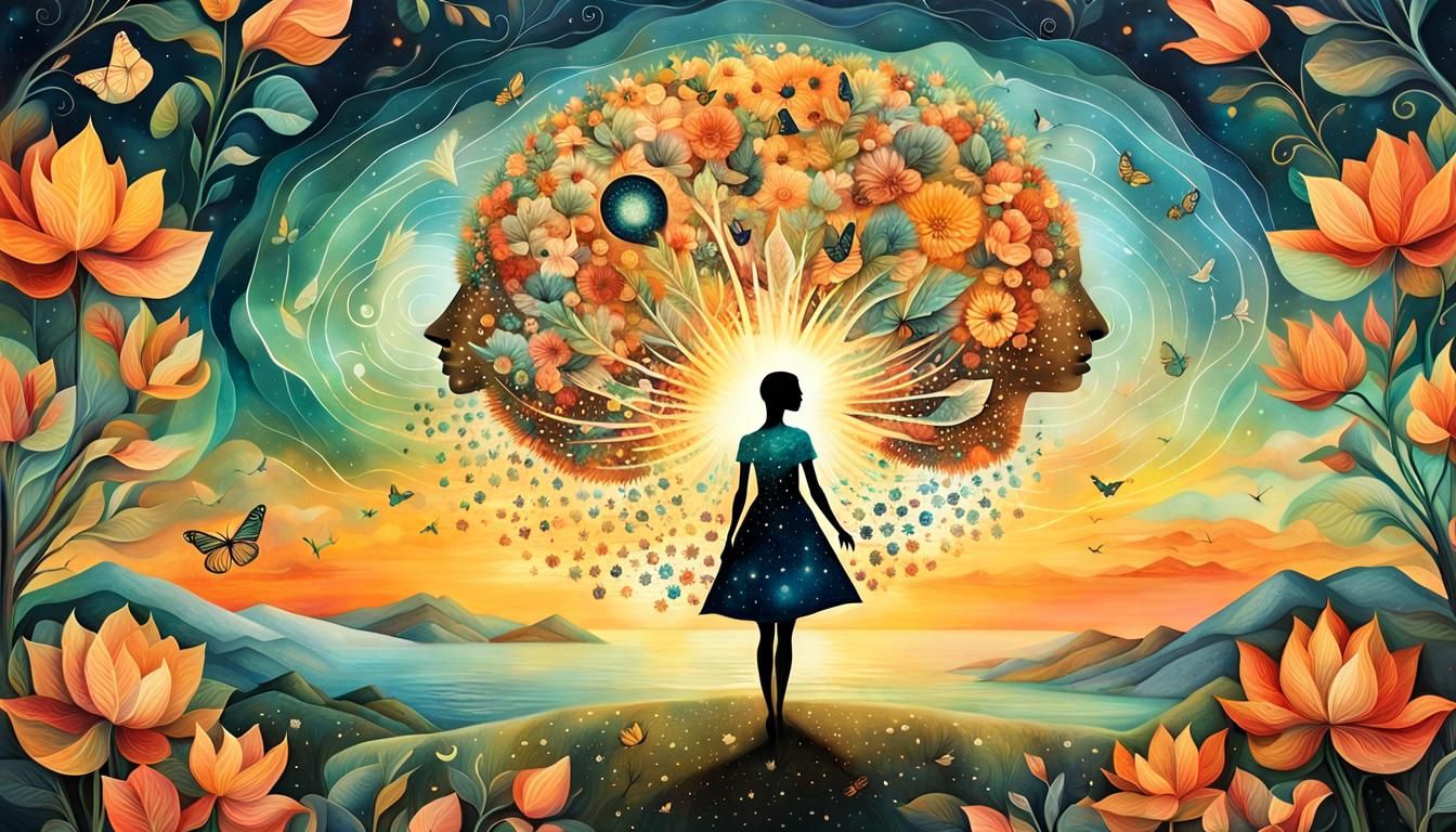 Inspirational Digital Collage: Self-Improvement and Resilien...