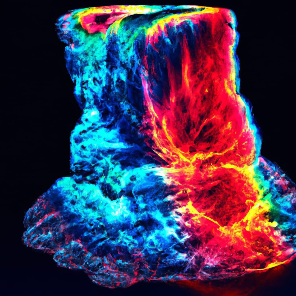 Caustic Lava Rainbows Erupting From an Auroric Volcano