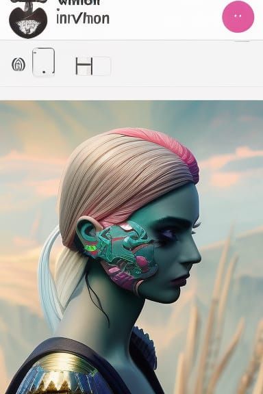 Beautiful Woman Dancing in Vaporwave Style Digital Art