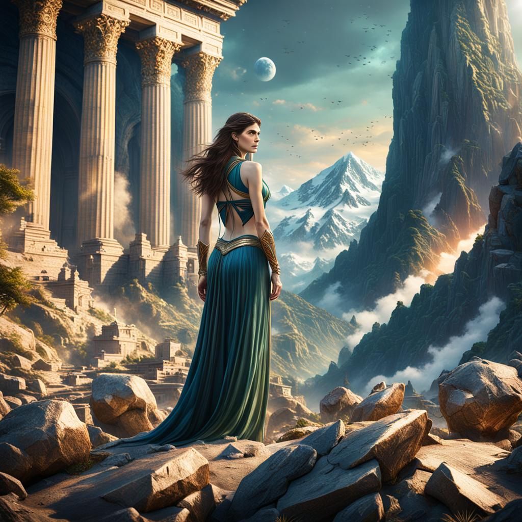 Goddess Creating Earth on Mount Olympus
