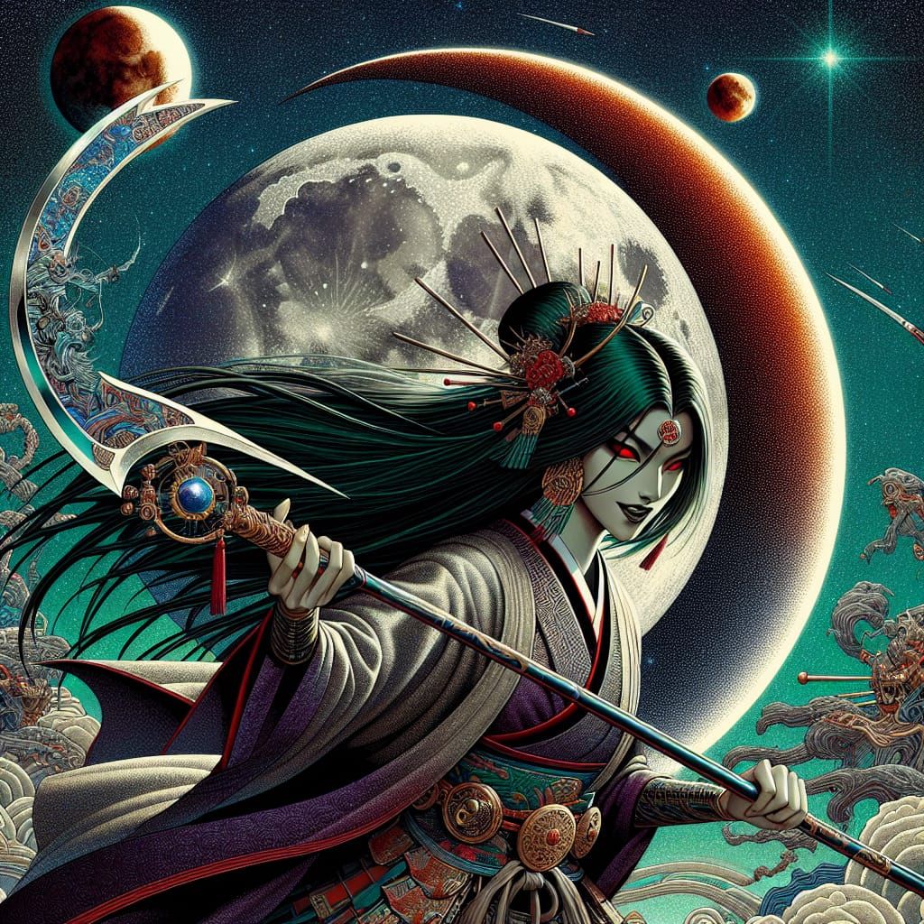 Blood Moon Warrior wielding Eclipse Moon Scythe. Blood Moon ...