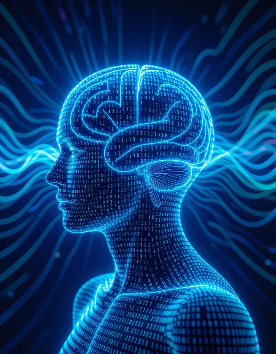 AI Mind: Binary Code Neural Network in Cosmic Space