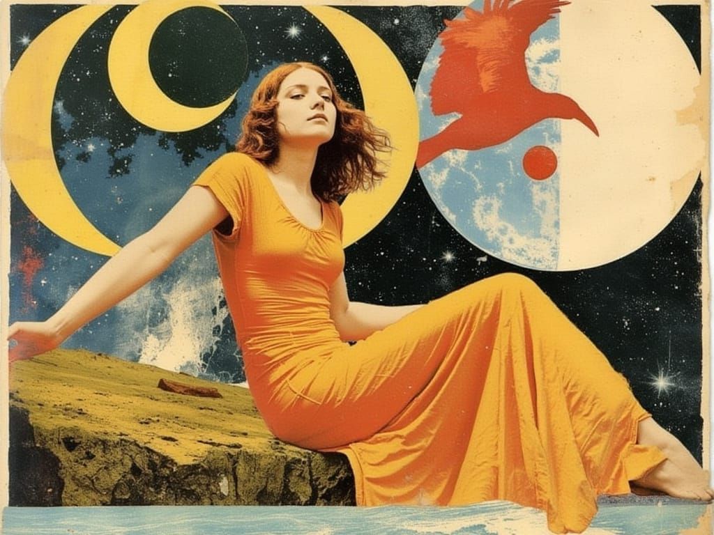 Ethereal Night Sky in Dreamlike Realism Style