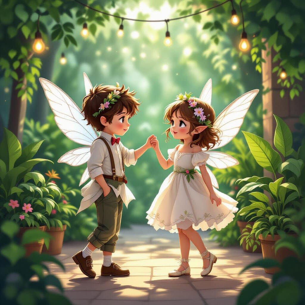 Elegant Fairies Socialize at Loft Party