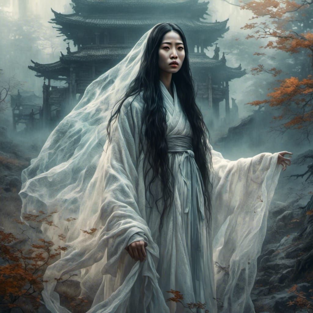 Weeping Hanbok Ghost Haunts Forests