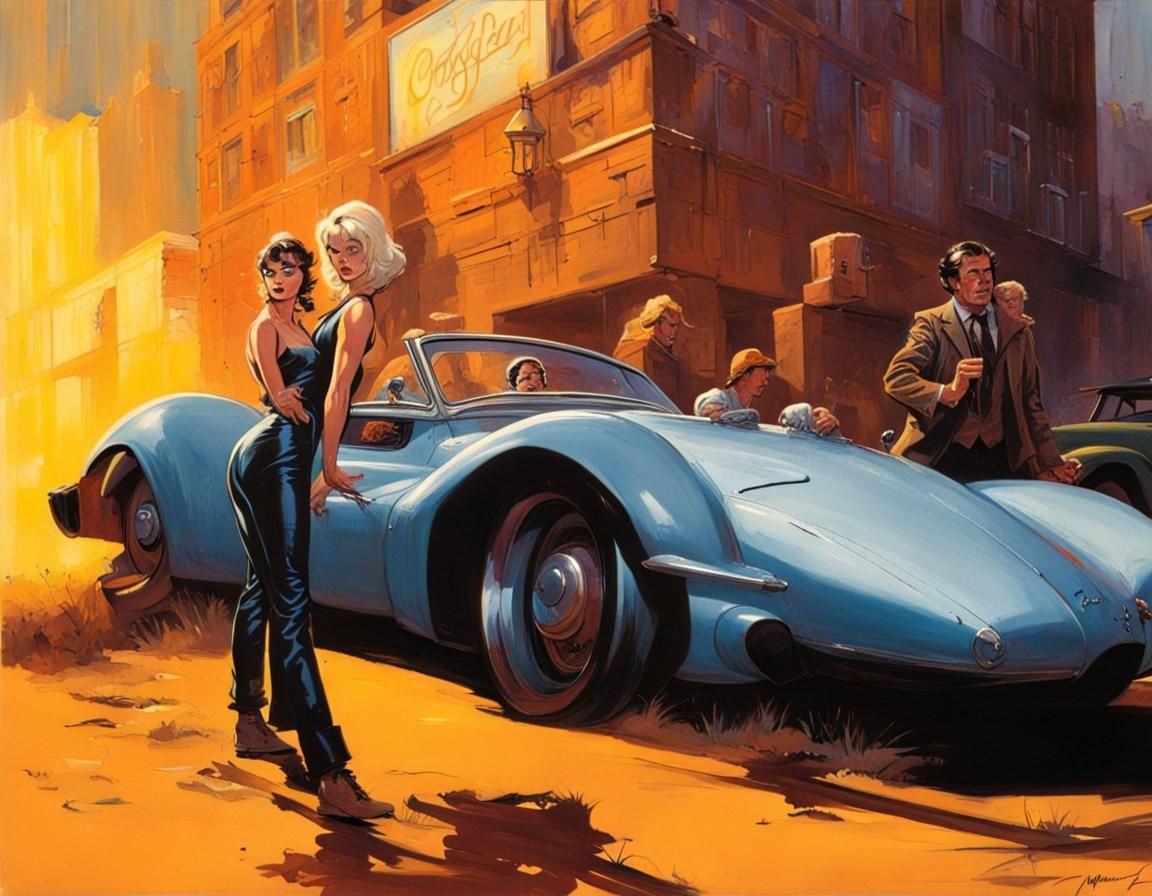 SpiderGwen's Car as Acrylic Illustration