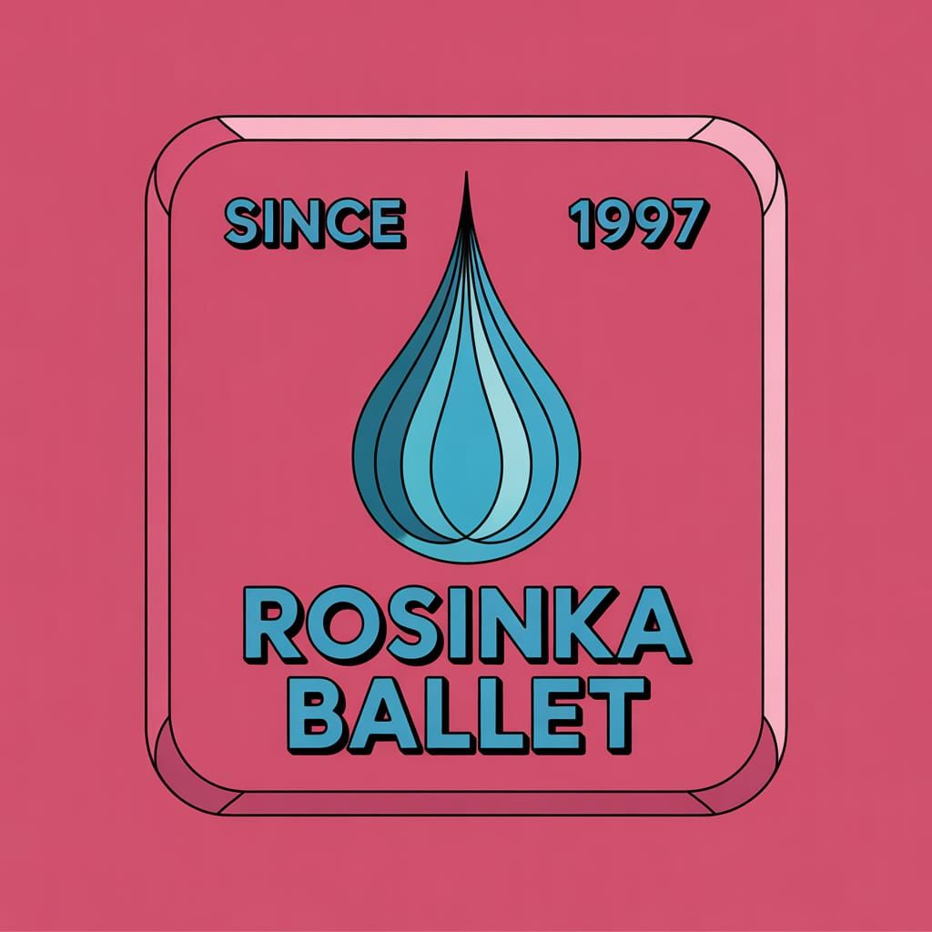 Striking Vector Logo for Rosinka Ballet in 3D Style