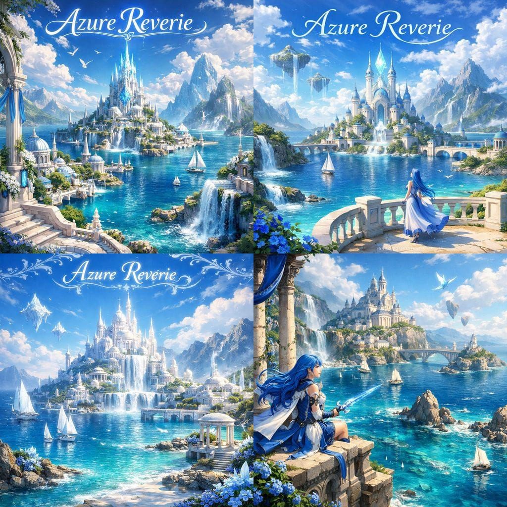 Azure Reverie: A Deep Blue Dreamscape