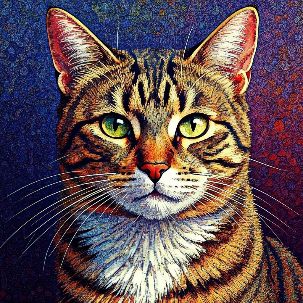 cat - tiny color dots