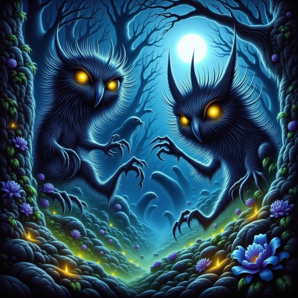 Mysterious Fae Creatures in Mystical Realm