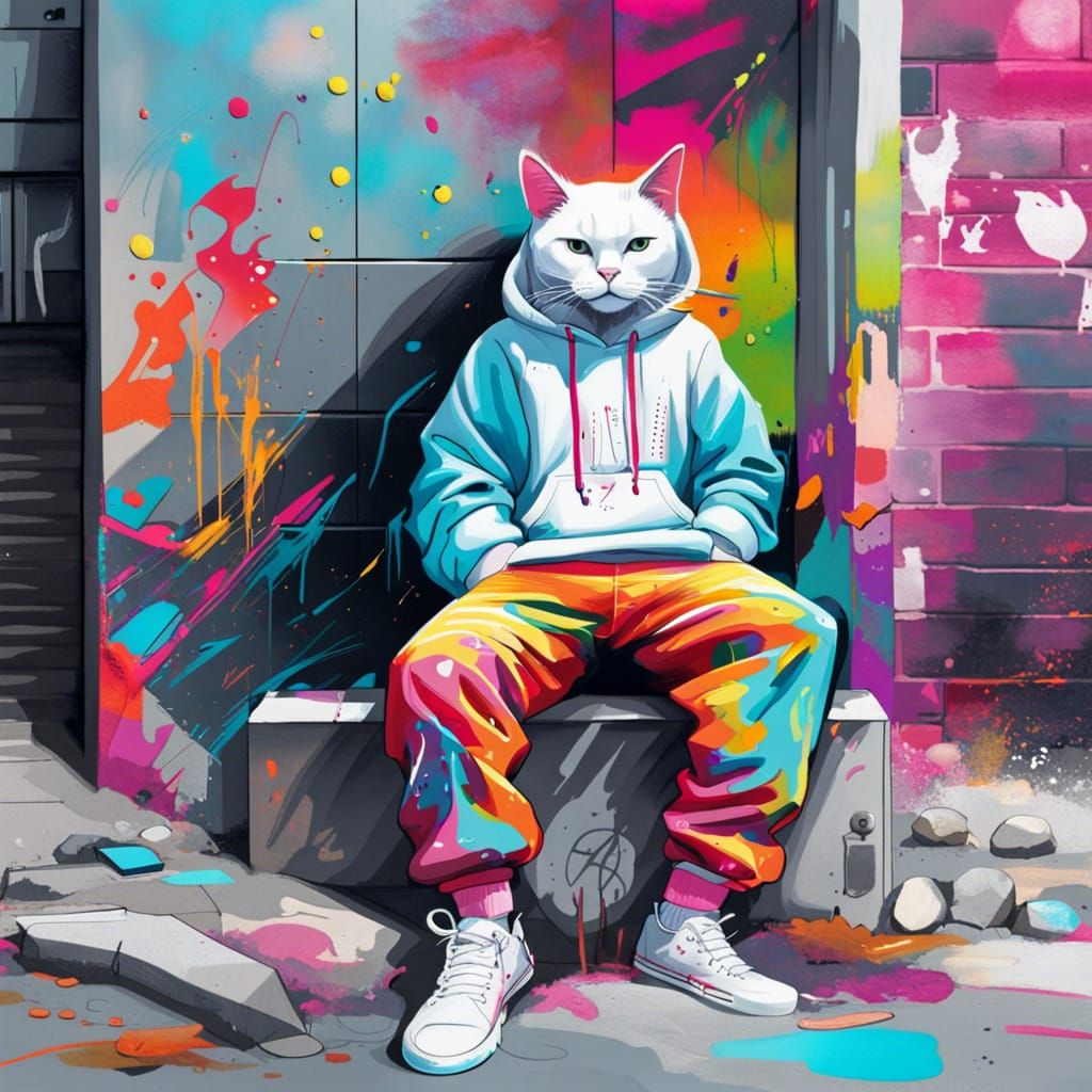 Hip hop cat ❤️