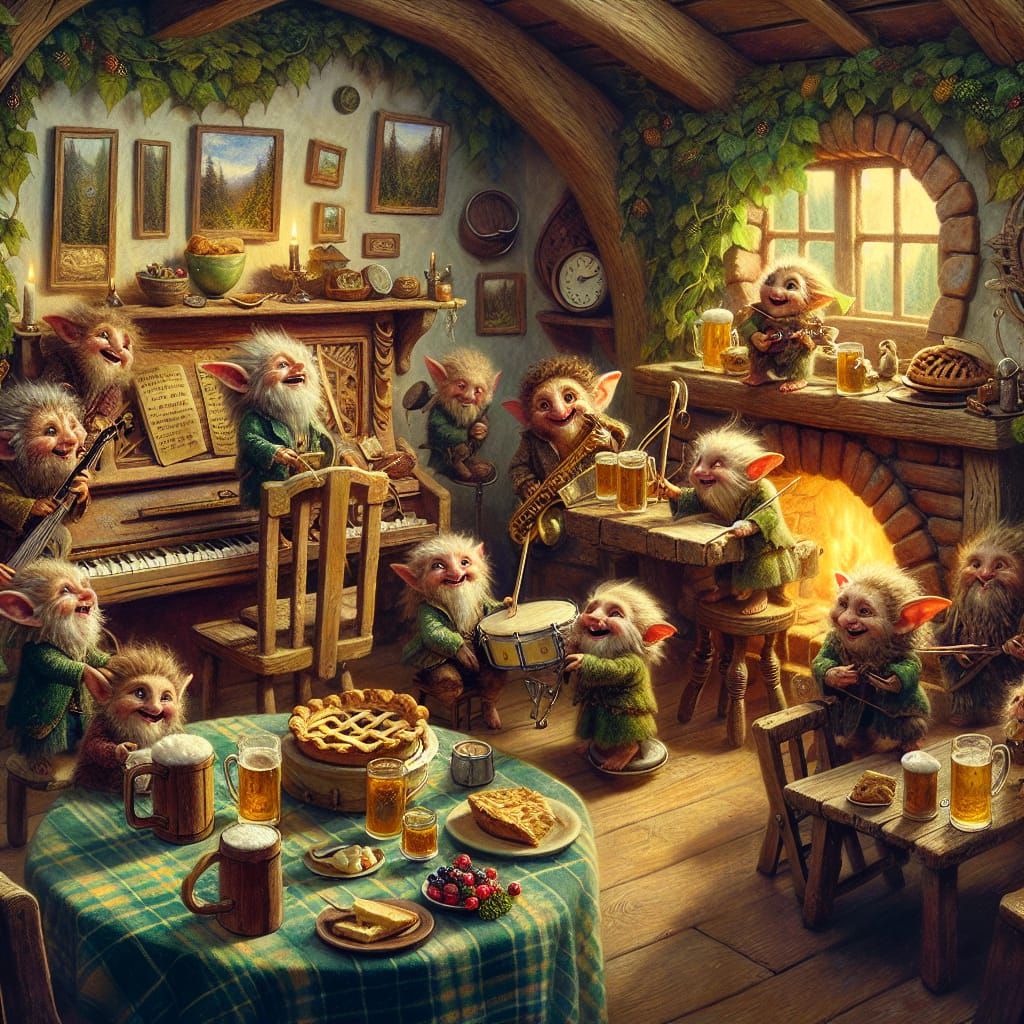 Hobbit Jazz Night in Cosy Green House