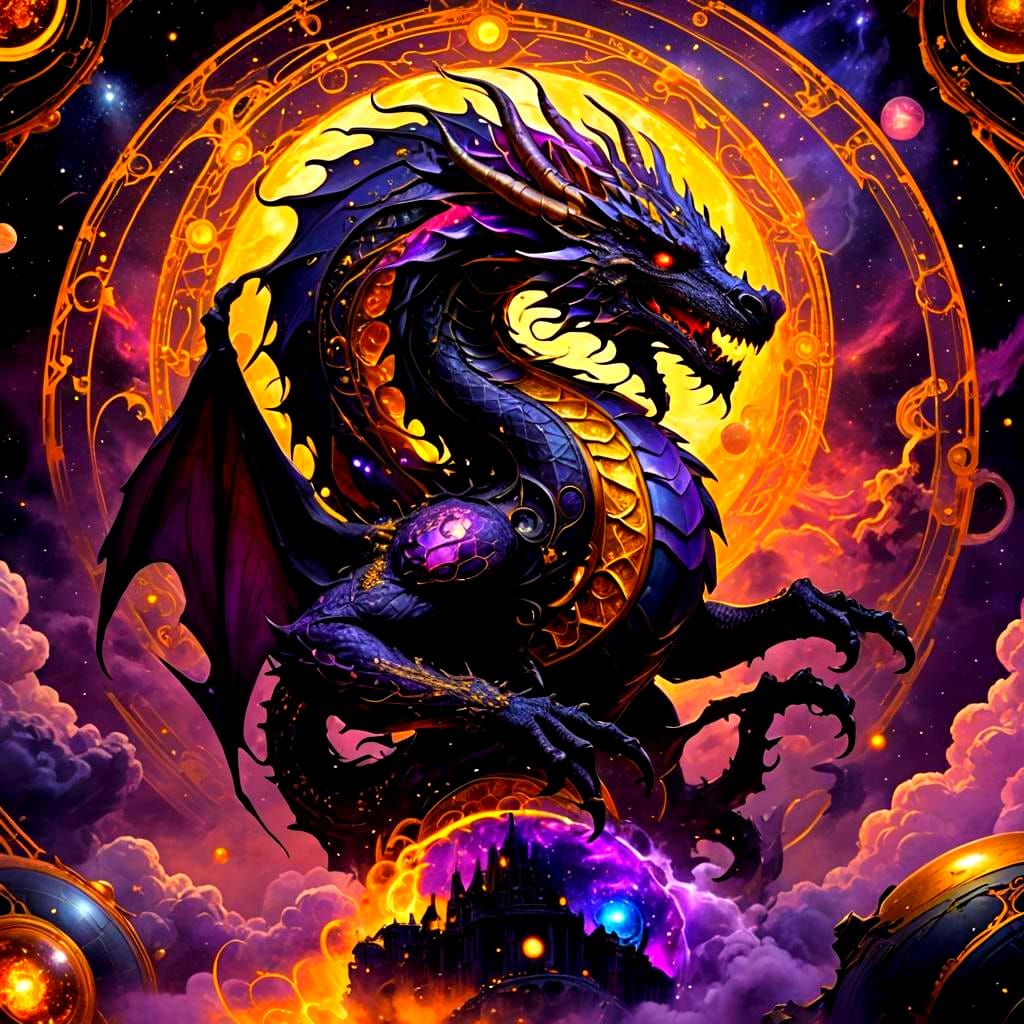 Cosmic Dragon Soaring Through Solar System