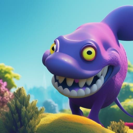 Rapper T-Rex in Abstract Watercolor Style