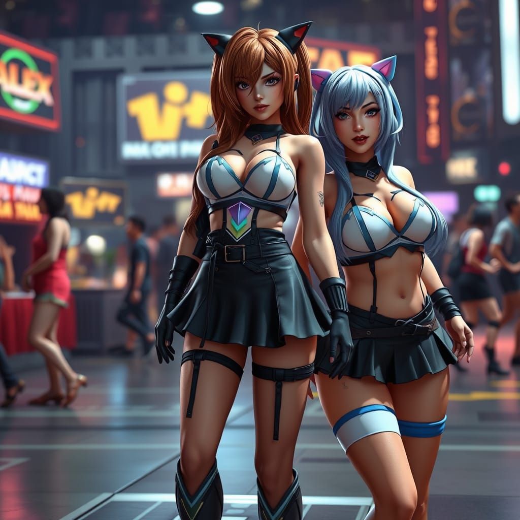 Sultry Video Game Cosplay in Seductive Attire