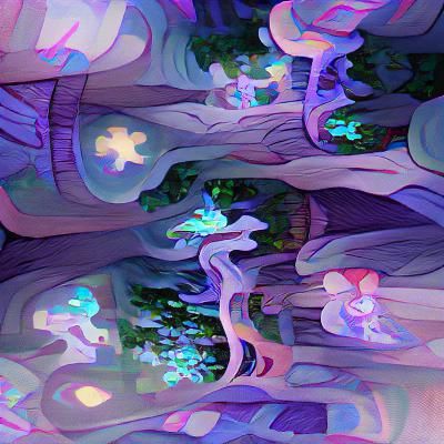 Enchanted Forest with Bioluminescent Plants