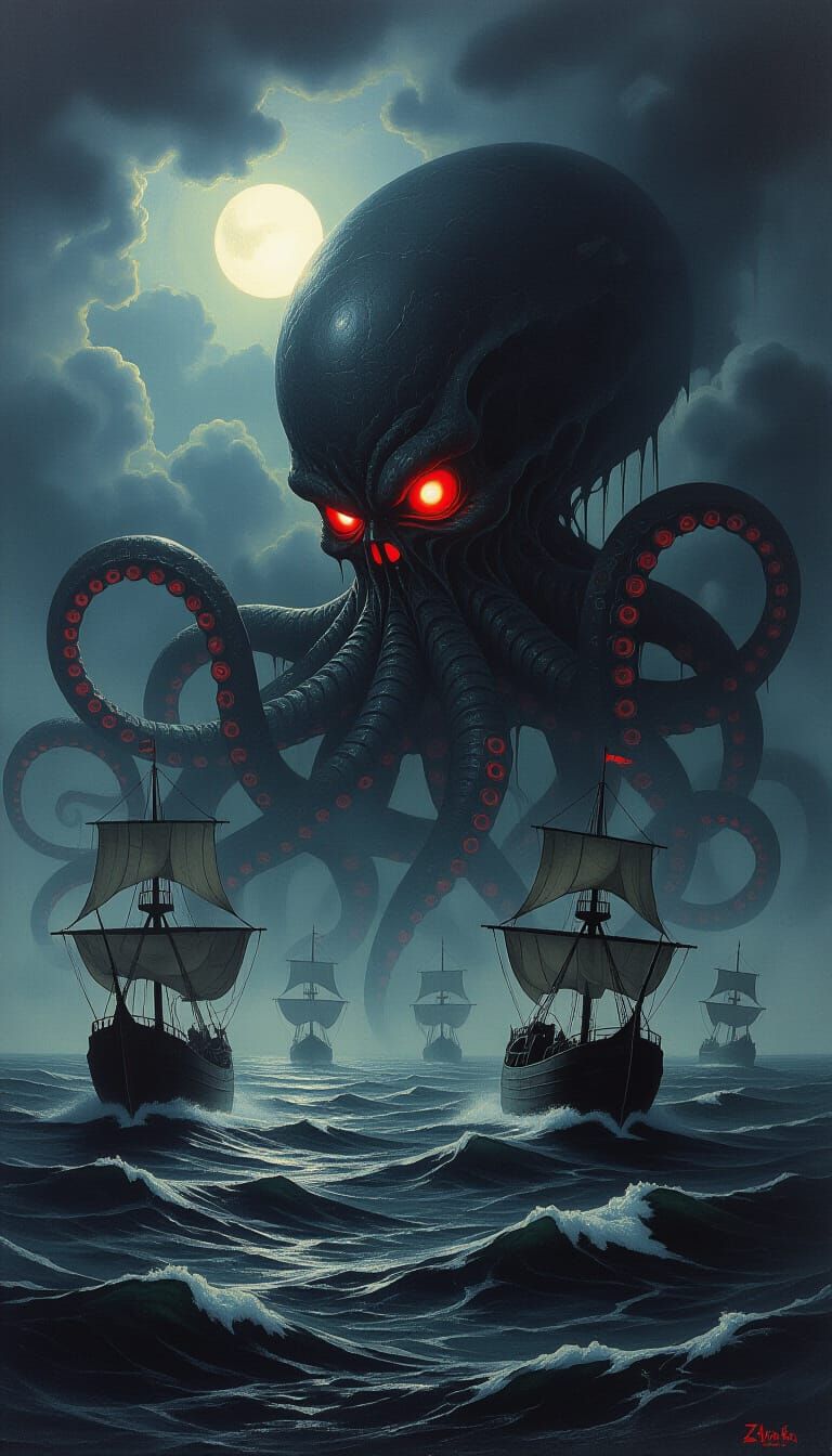 Lovecraftian Apocalypse: Tentacles Rise from the Inky Deep