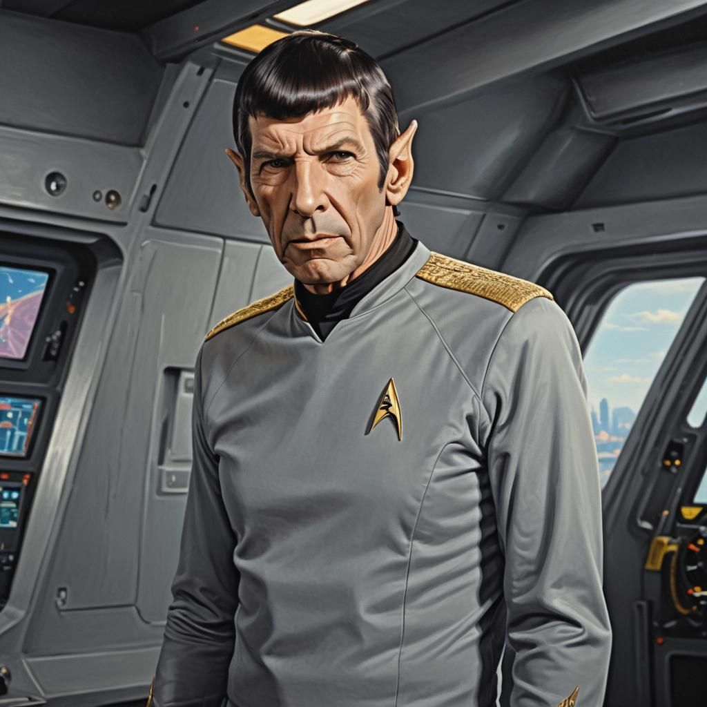 Leonard Nimoy as Mr. Spock in Star Trek's Cinematic Masterpi...
