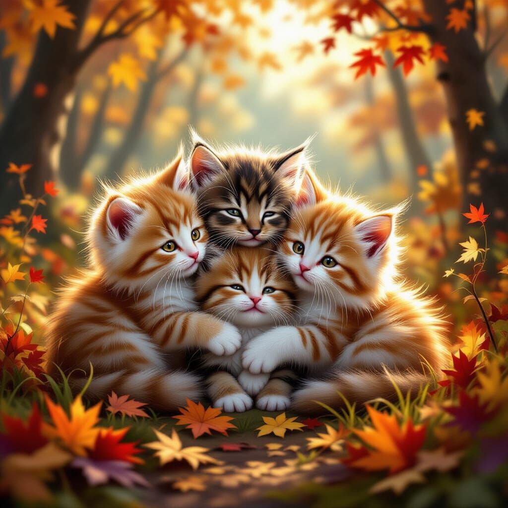 Autumn Leaf Kittens