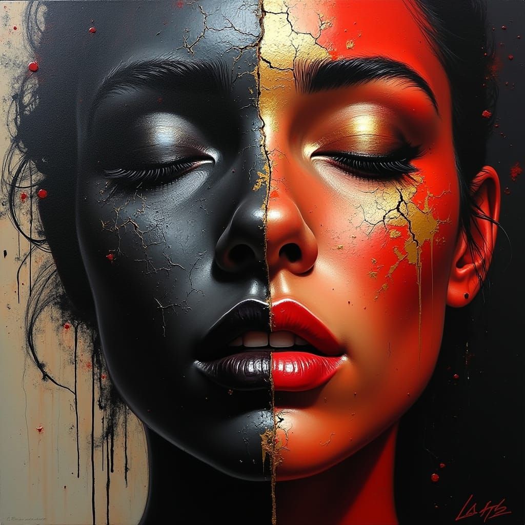 Duality in Expressive Oil Painting