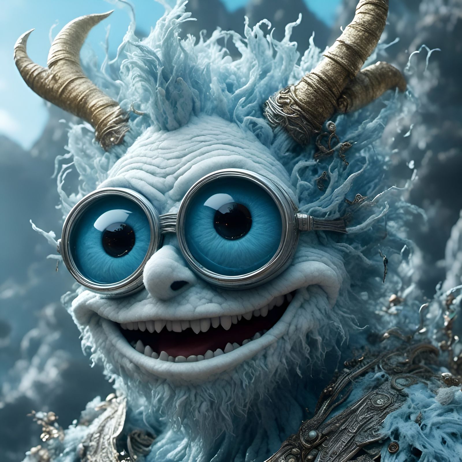 Pastel Rococo Minion Portrait in Photorealistic Style