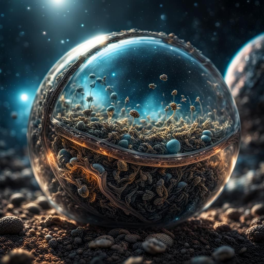 Cosmic Fantasy Android Seed in Hyperrealistic Style