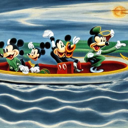 Mickey Mouse Vampire Boat in Unconventional Styles