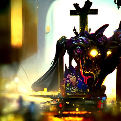 Demonic Arcade Cabinet: Dark Fantasy Concept Art