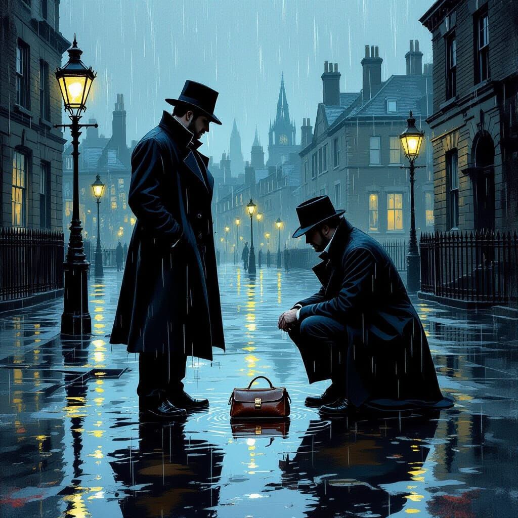 Victorian Detective Investigates Abandoned London Square