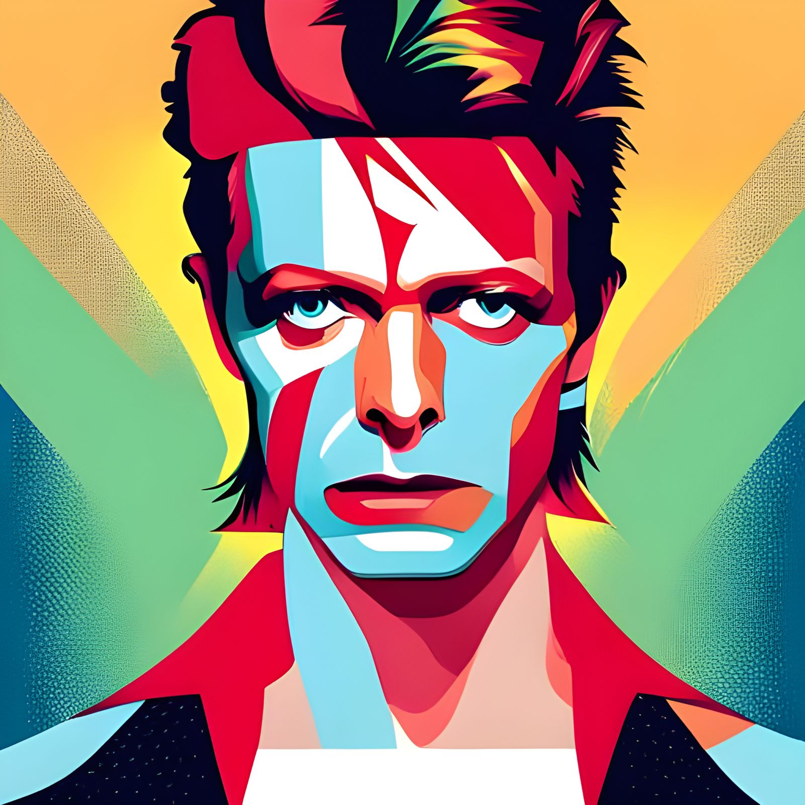 David Bowie as Ziggy Stardust in Pop Art