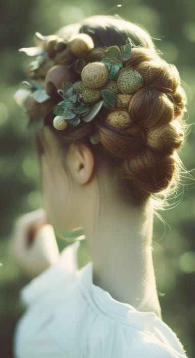 Forest Queen in Rococo Style with Bokeh Lighting