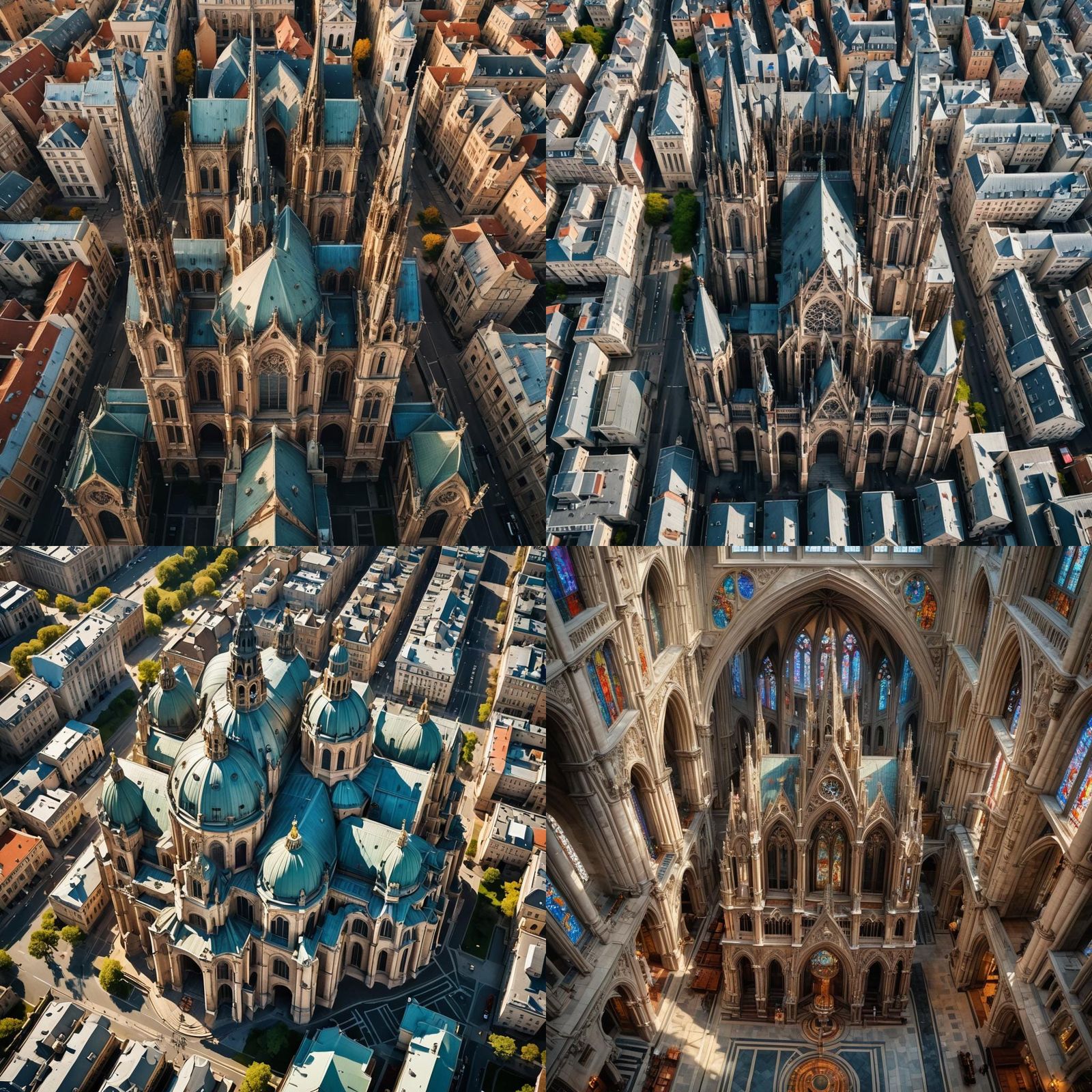Detailed European Cathedral Architecture, Professional Photo...