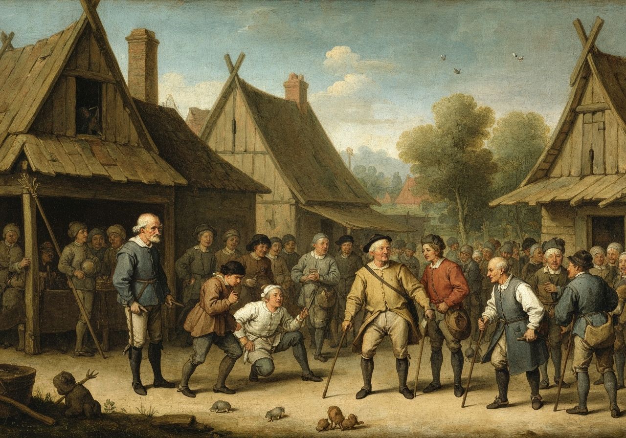 Lively Village Festival in Bruegel Style