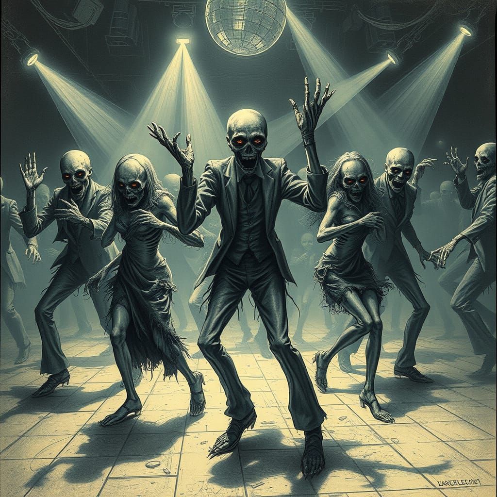 Undead Disco Dancers in Frenzied Rhythm